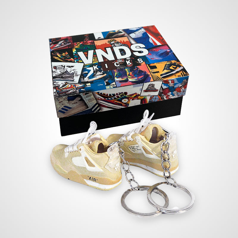 AJ 4 Retro Off-White Sail - Sneakers 3D Keychain – VNDS Kicks