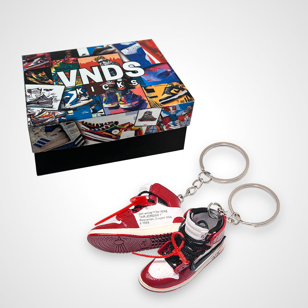 AJ 1 Off-White Red "Chicago" - Sneakers 3D Keychain