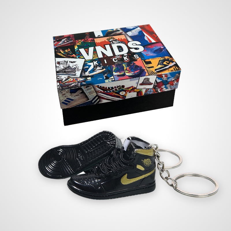 AJ 1 "Black Metallic Gold" - Sneakers 3D Keychain