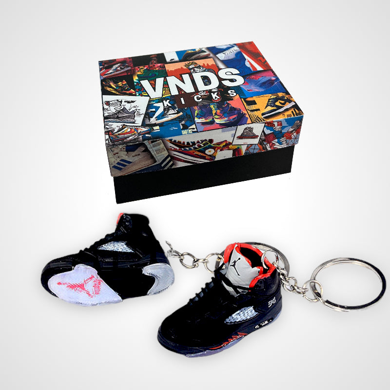 AJ 5 Supreme Black - Sneakers 3D Keychain