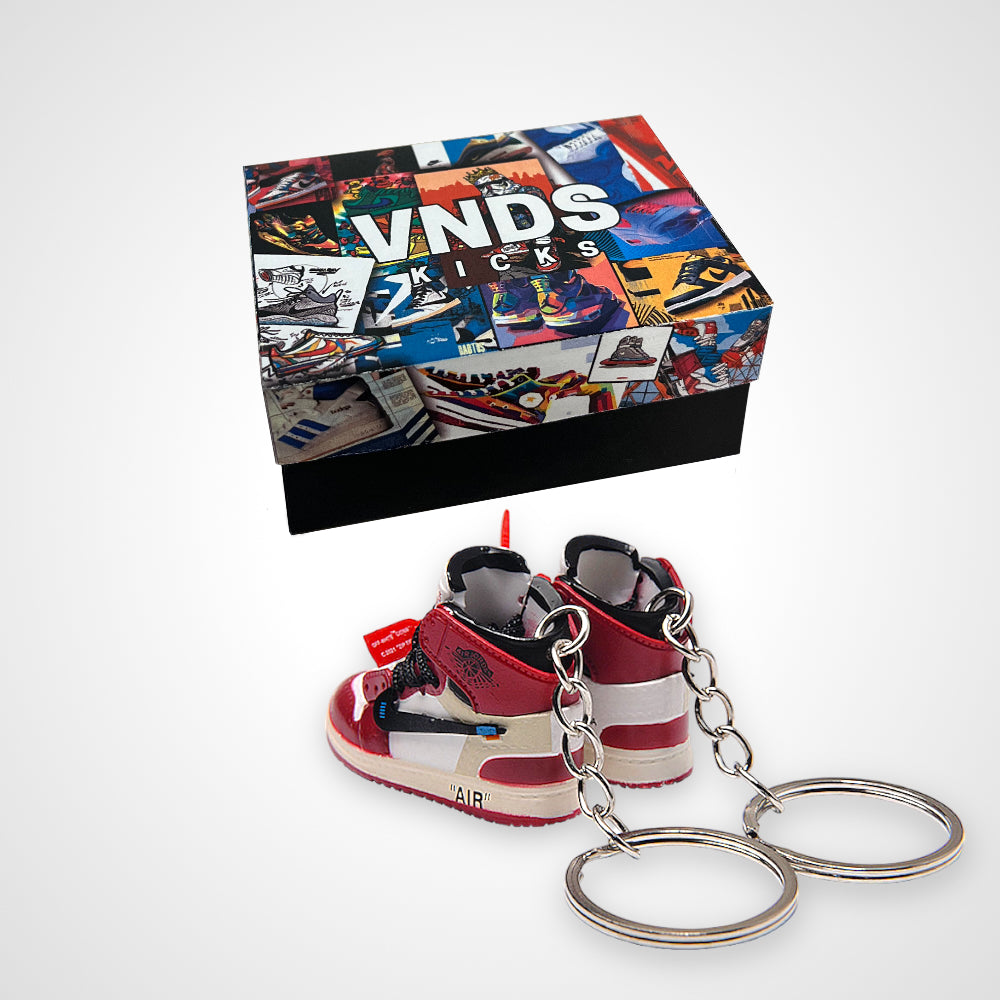 AJ 1 Off-White Red "Chicago" - Sneakers 3D Keychain