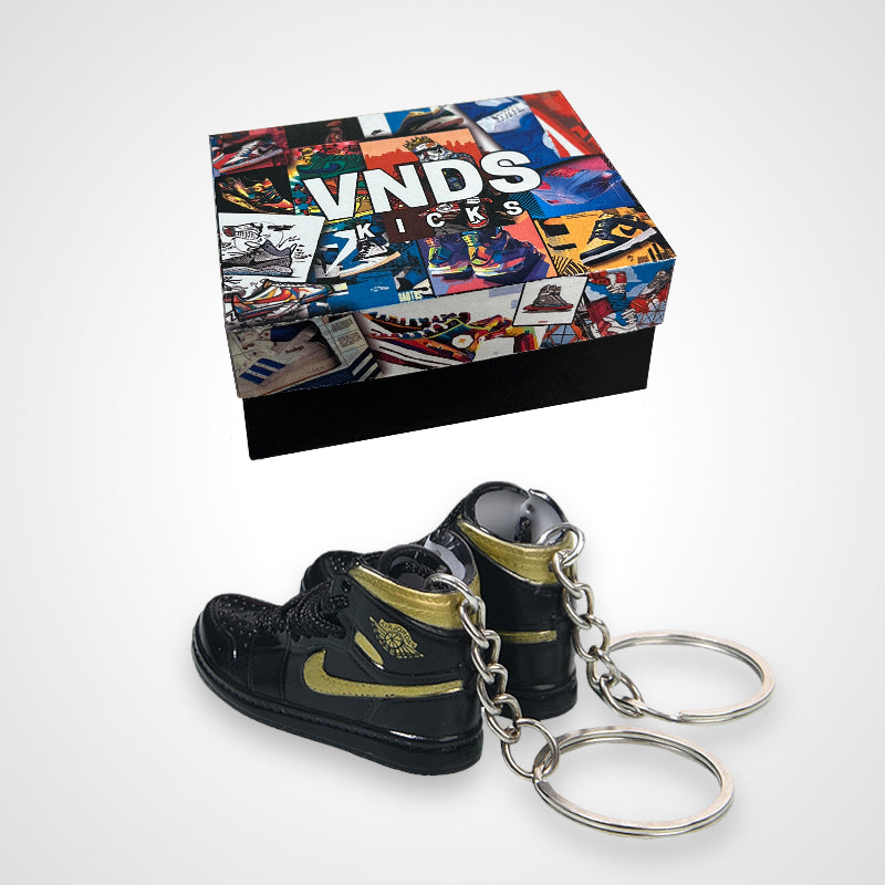 AJ 1 "Black Metallic Gold" - Sneakers 3D Keychain