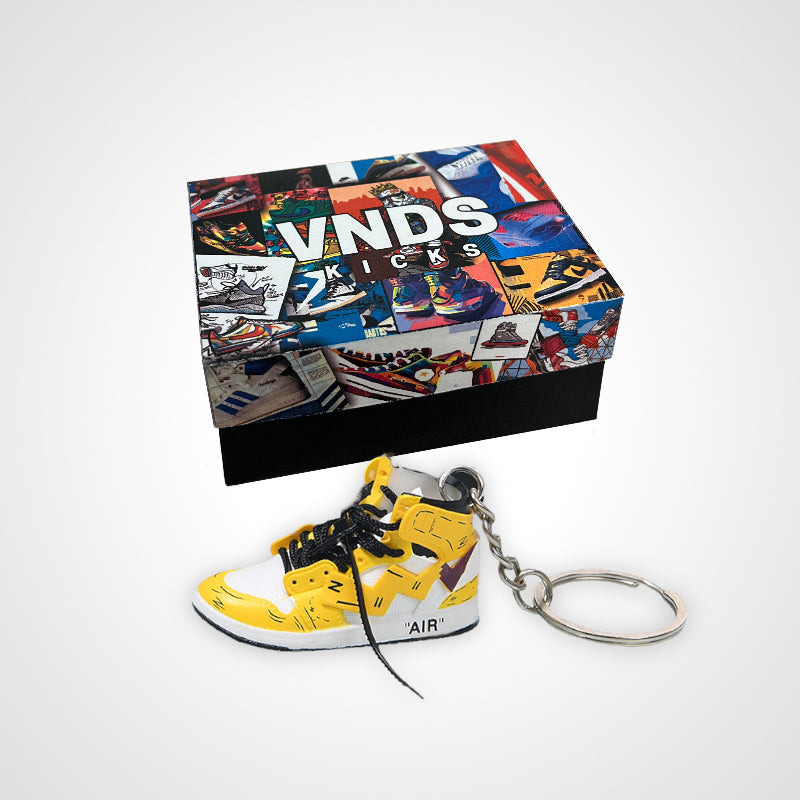 AJ 1 Off-White x Pikachu Cartoon - Sneakers 3D Keychain