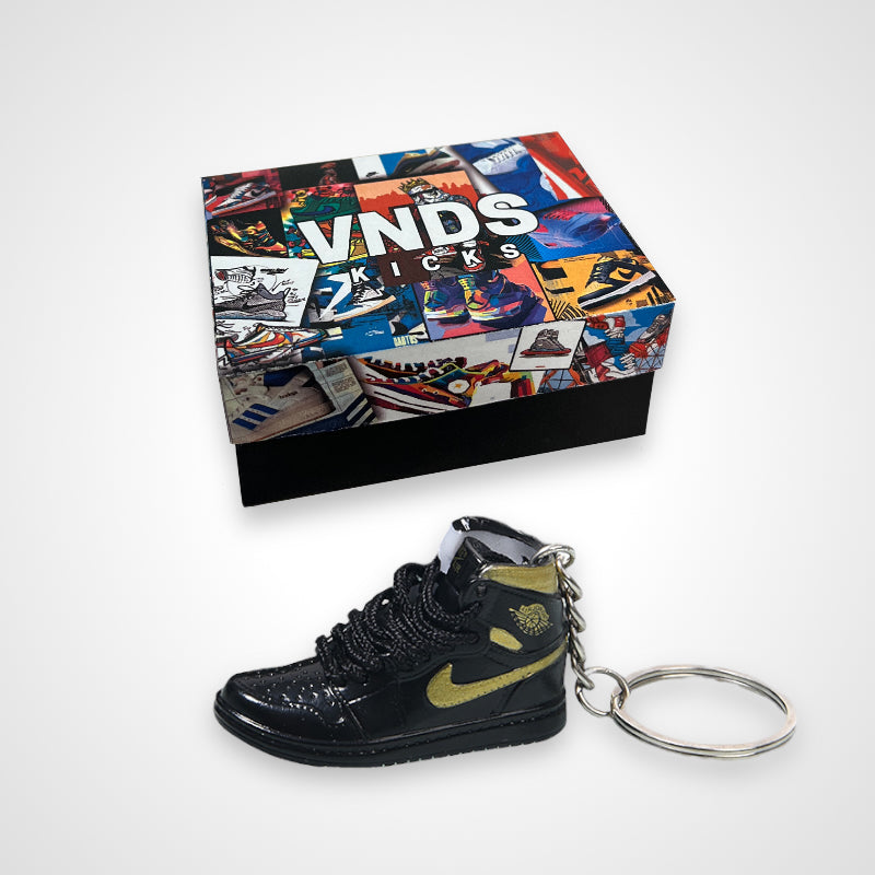 AJ 1 "Black Metallic Gold" - Sneakers 3D Keychain