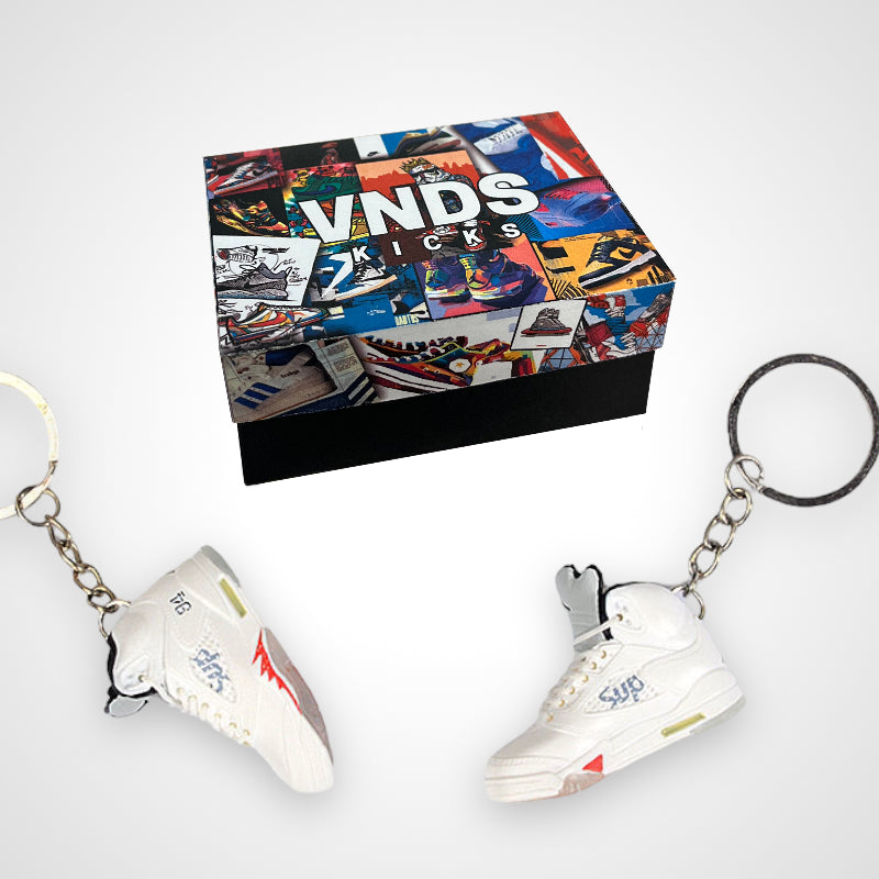 AJ 5 Supreme White - Sneakers 3D Keychain