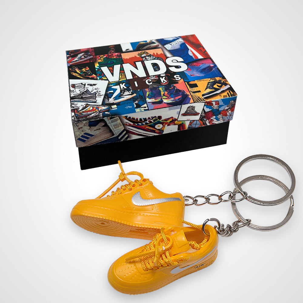 Air Force 1 x Off-White "University Gold" - Sneakers 3D Keychain