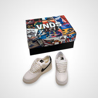 Thumbnail for Air Force 1 Classic White Gold Mini Swoosh - Sneakers 3D Keychain