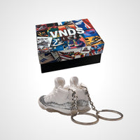 Thumbnail for AJ 11 Retro White Metallic Silver - Sneakers 3D Keychain