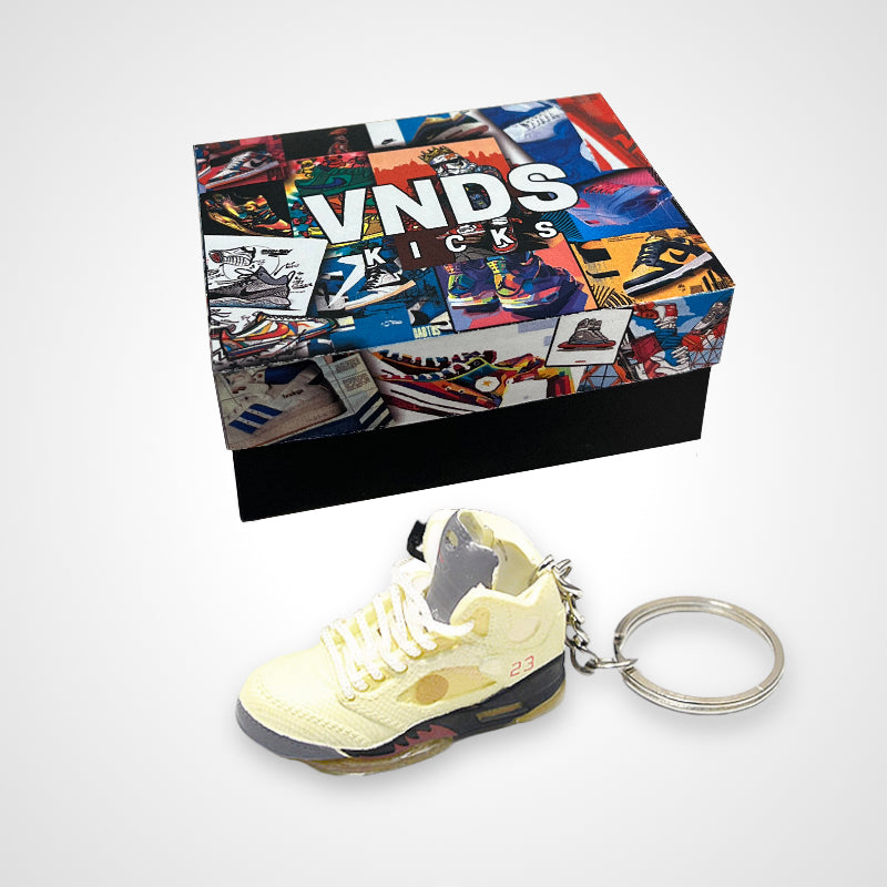 AJ 5 Retro Off-White Sail - Sneakers 3D Keychain