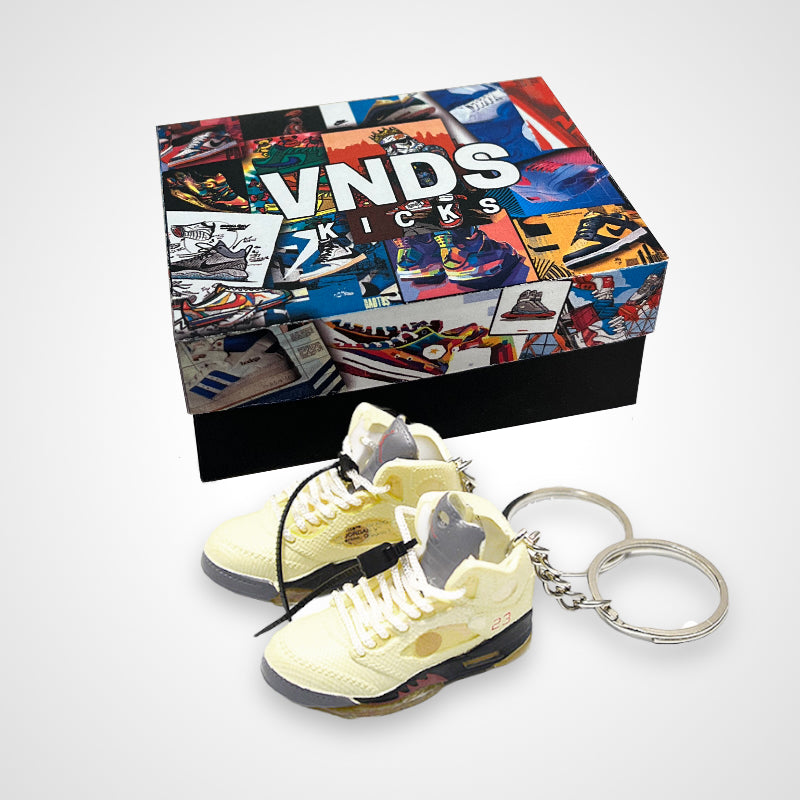 AJ 5 Retro Off-White Sail - Sneakers 3D Keychain