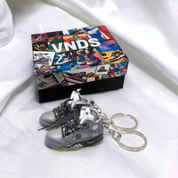 Thumbnail for AJ 5 Retro Off-White Black - Sneakers 3D Keychain