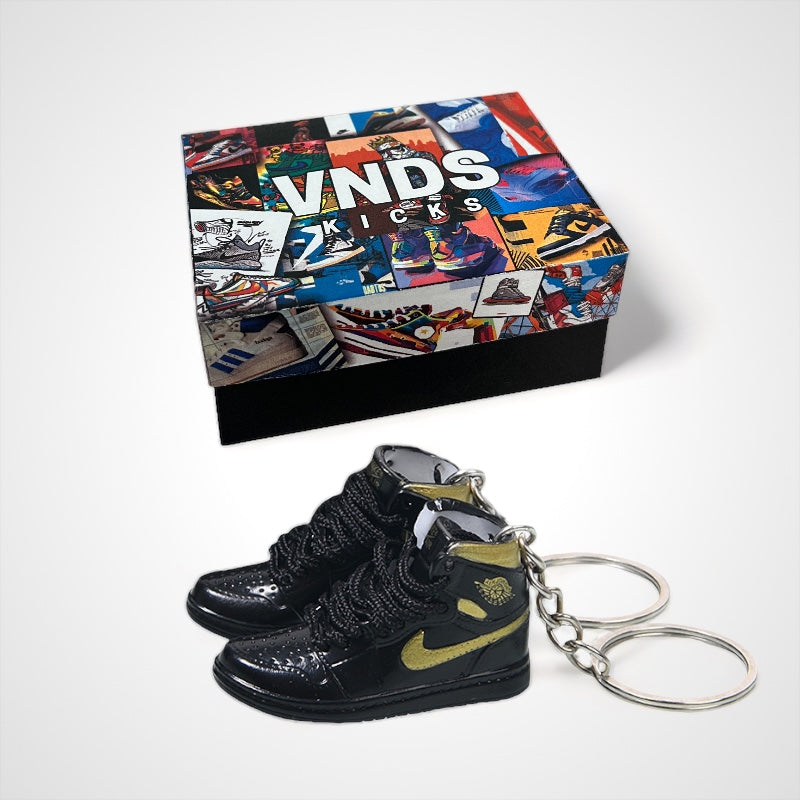 AJ 1 "Black Metallic Gold" - Sneakers 3D Keychain