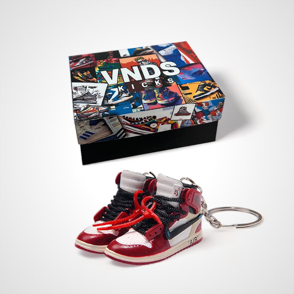 AJ 1 Off-White Red "Chicago" - Sneakers 3D Keychain