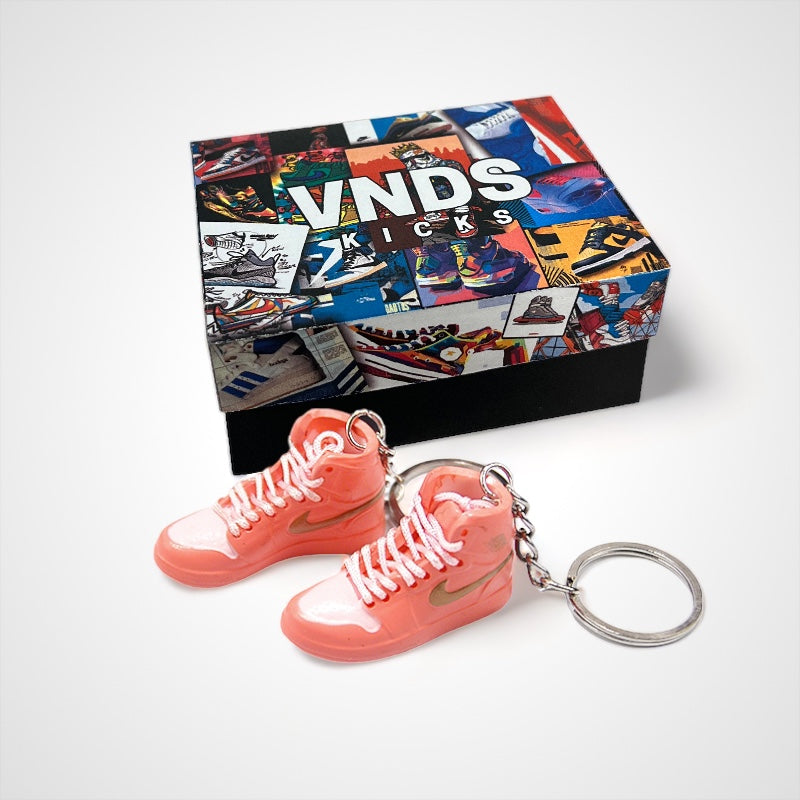 AJ 1 Mid "Coral Gold" - Sneakers 3D Keychain