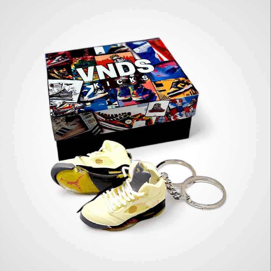 AJ 5 Retro Off-White Sail - Sneakers 3D Keychain