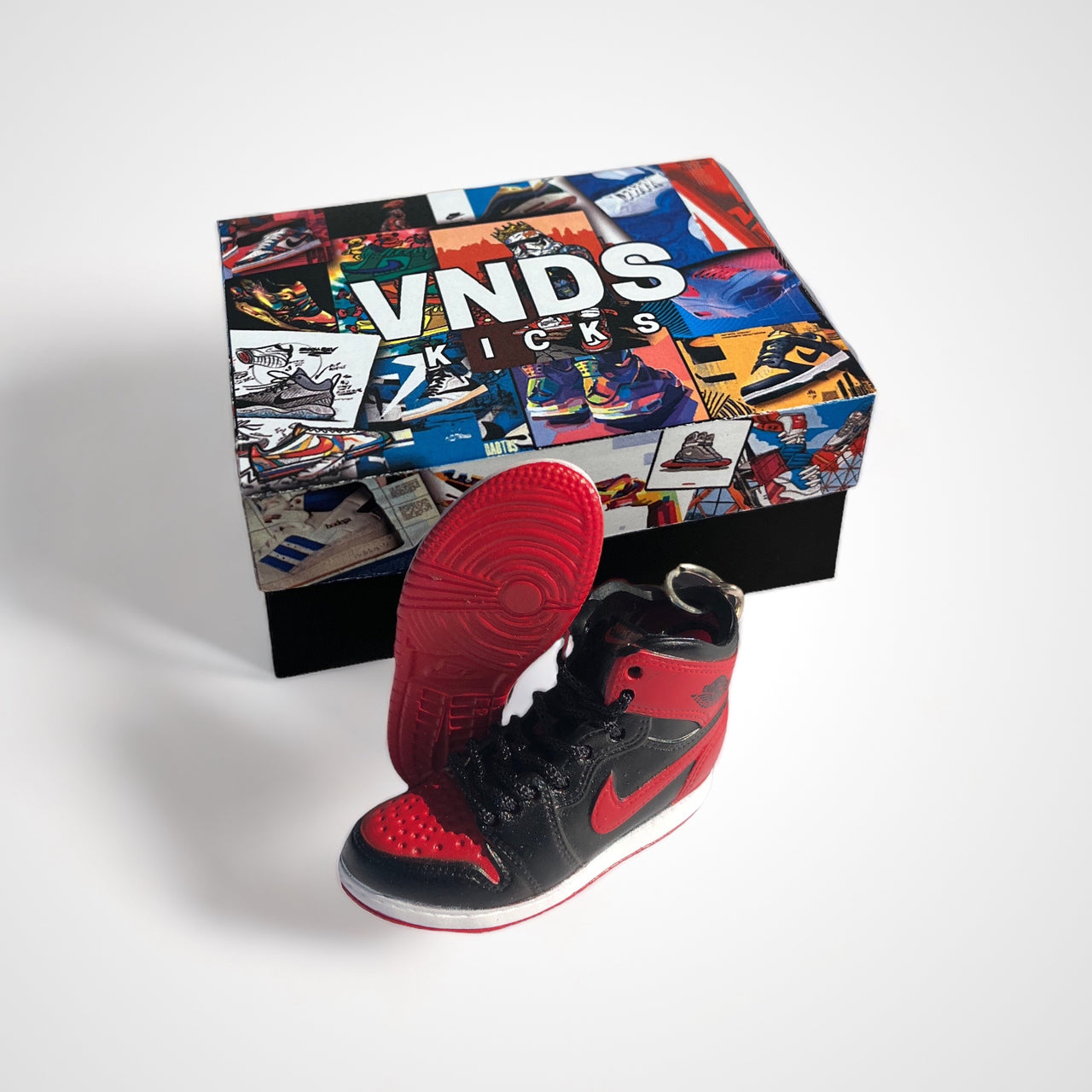 AJ 1 "Bred Toe" - Sneakers 3D Keychain