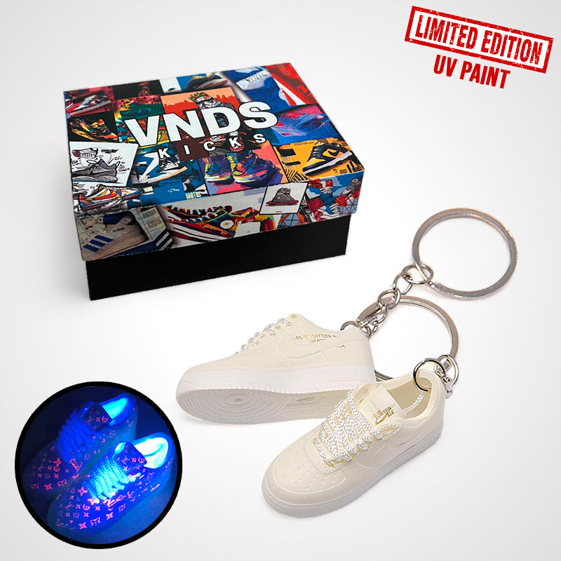 Air Force 1 x LV Virgil Abloh White - Sneakers 3D Keychain â€“ VNDS Kicks