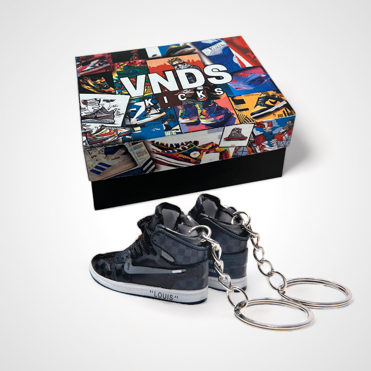 AJ 1 Off-White x LV Black - Sneakers 3D Keychain – VNDS Kicks