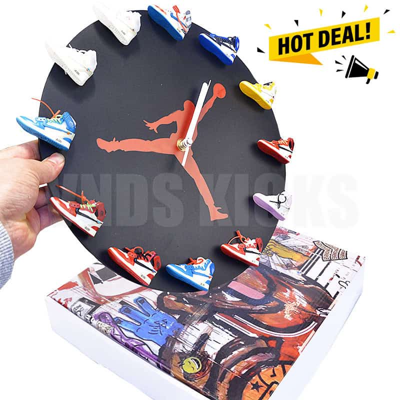 Sneakers Clock with 12 Mini Sneakers