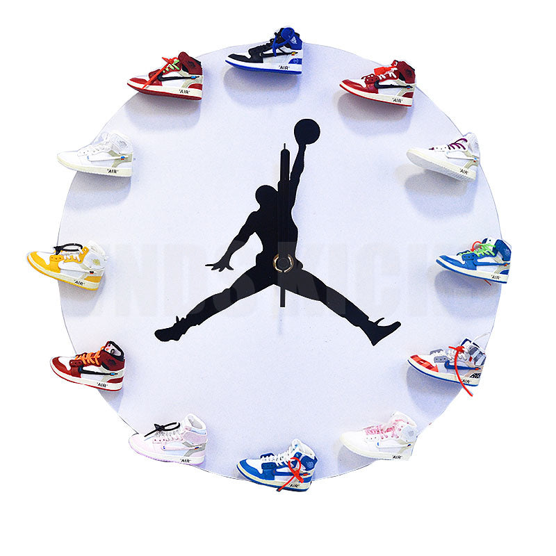 Sneakers Clock with 12 AJ Mini Sneakers