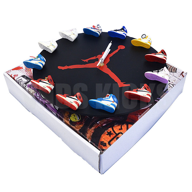Sneakers Clock with 12 Mini Sneakers